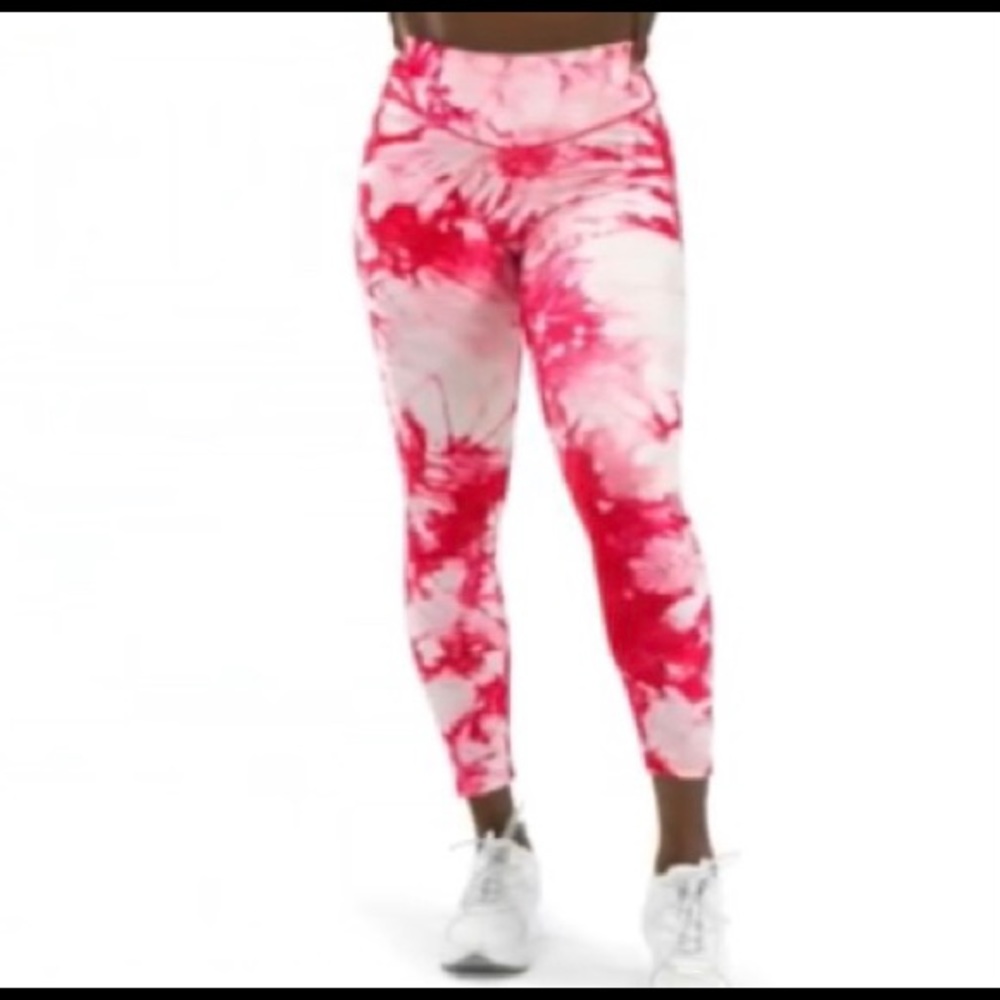 Legging from Balance Athletica hot pink tie-dye